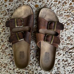 Birkenstock Style - RED CAMEL - Men’s Leather Sandal - Sz 11